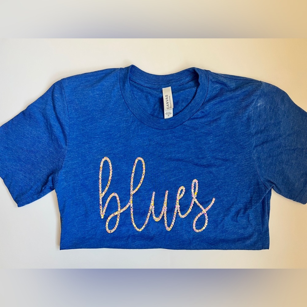 STL Blues Rhinestoned Women’s T-Shirt